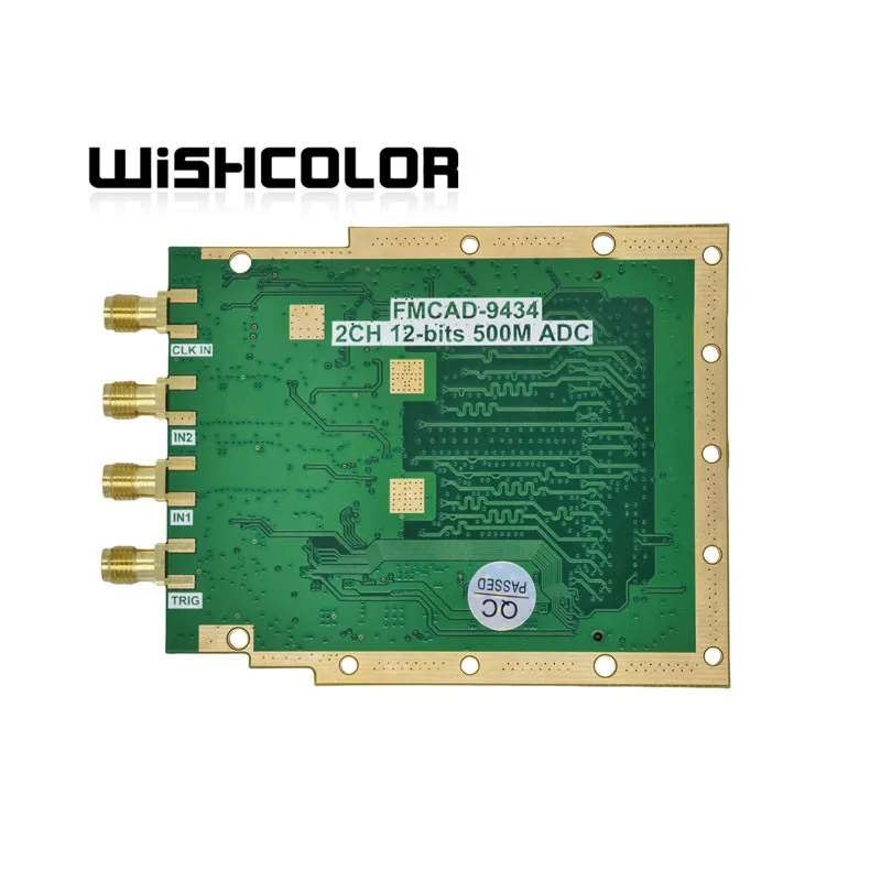 Wishcolor High Speed ADC Acquisition FMC Sub Card Dual Channel 500M 12-bit AD9434 Module Onboard Synchronous Clock Distributor