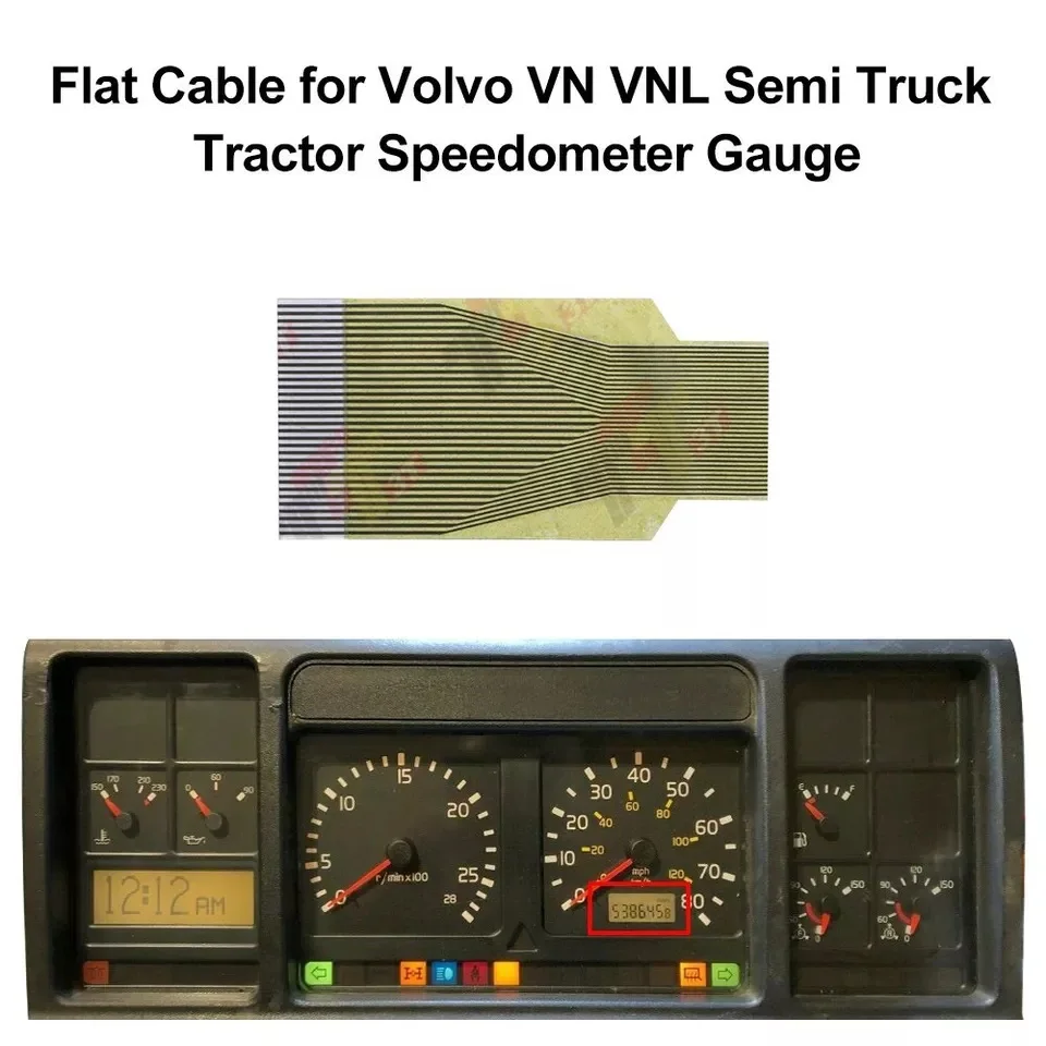 Flat Cable for Volvo VN VNL Semi Truck Tractor Speedometer Gauge Dashboard