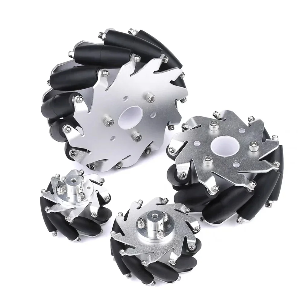 4 koła/zestaw Omni Metal Mecanum koło 60mm 75mm 100mm 127mm dookólne koło DIY inteligentny pojazd ze sprzęgłem — zdjęcie 2