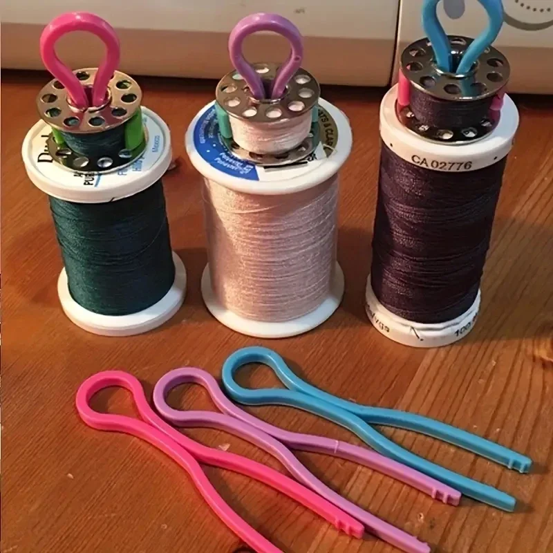 Clips de canette en plastique de couleurs mélangées, 10/30/50 pièces, Clips de bobines de fil, accessoires de couture