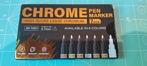0.7mm 6 Colors Mirror Marker Pen DIY Reflective Paint Pens Chrome Markers Gold Silvery Copper Model Painting Repainting photo review