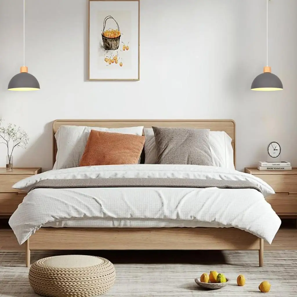 

Подвесной светильник в скандинавском стиле, деревянный металлический подвесной светильник для прикроватной тумбочки, спальни, гостиной, столовой, ресторана, освещения деко E27