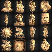 186+ Relief Wooden Board 3D STL Models CNC Router Engraving Files HQ ArtCAM Aspire Chracters Collection