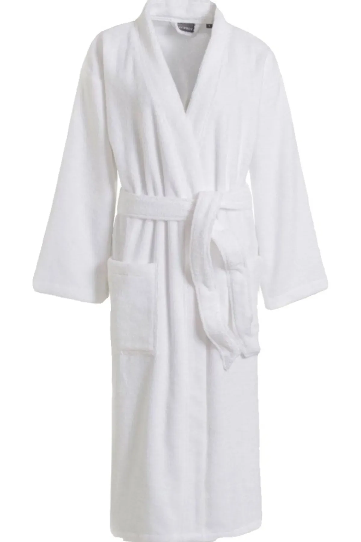 White Unisex Bathrobe Set Enjoy Luxurious Comfort. Our Product is Produced From 100% Cotton Yarn. Size M