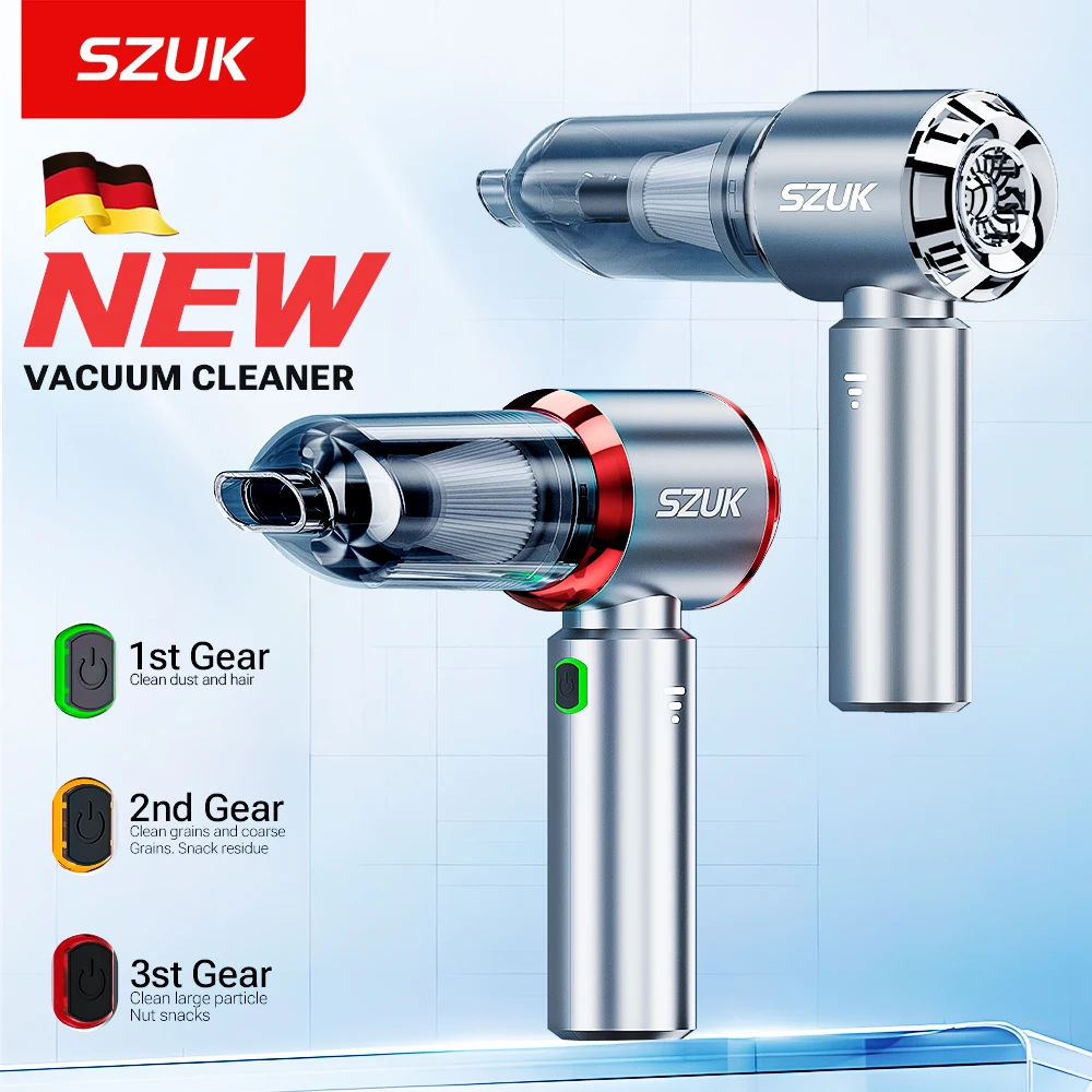 

SZUK 985000PA Powerful Vacuum Cleaner Mini Cordless Portable Car Vacuum Cleaner for Home Appliance Handheld Blower Car Cleaner