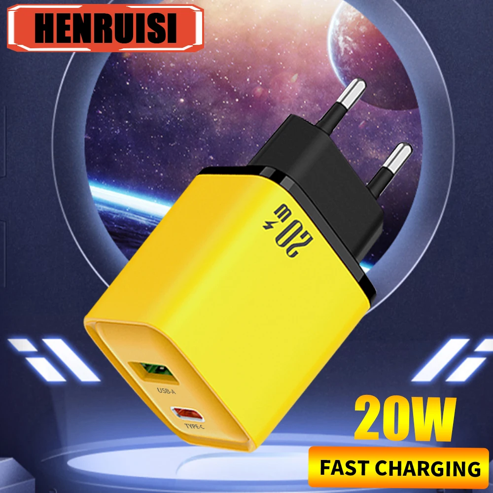 

20W USB Charger Fast Charging PD Type C Charger Quick Charger For IPhone 15 13 14 Pro Xiaomi Samsung Huawei Cell Phone Charger