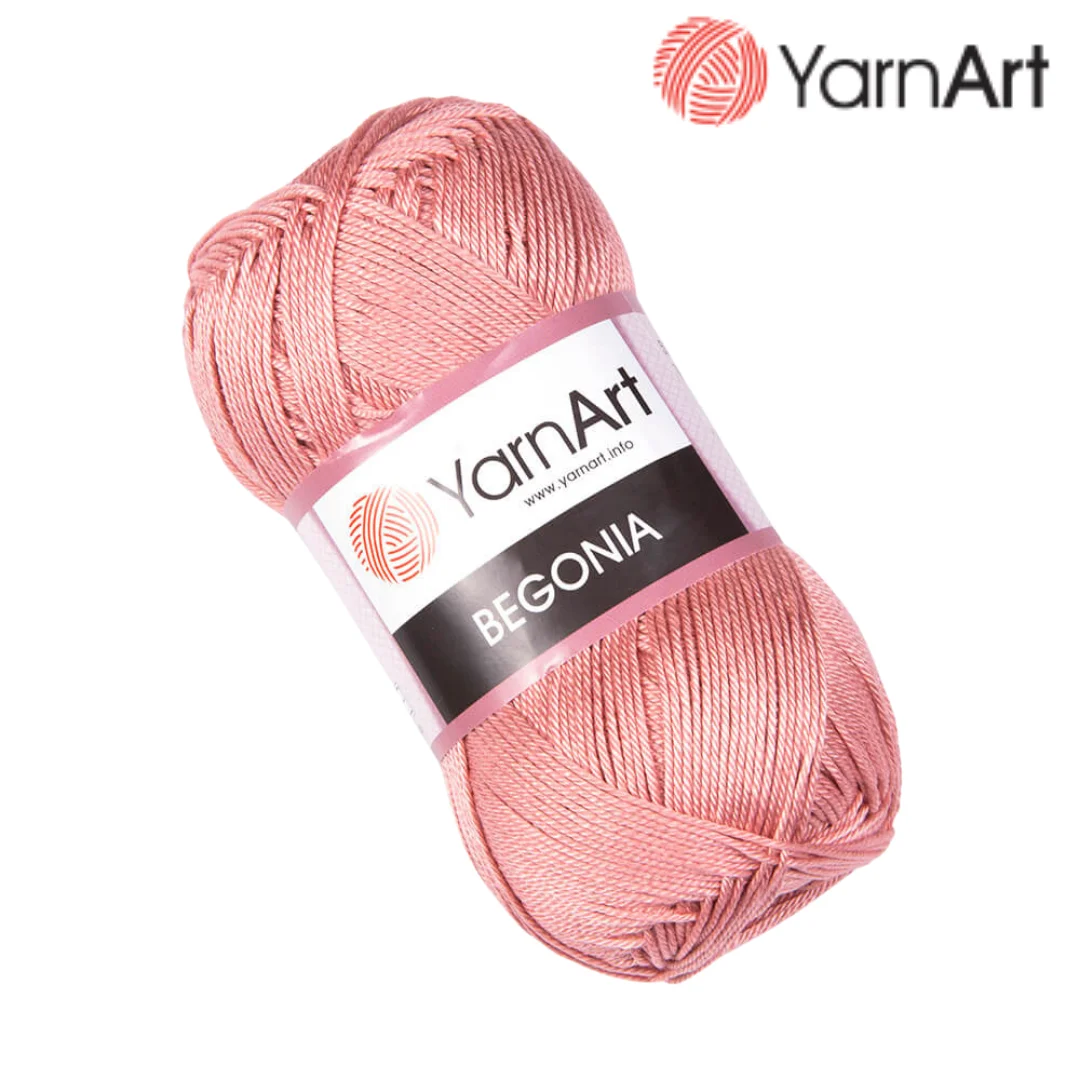 Yarnart Begonia Cotton Yarn for Hand Knitting Crochet Amigurumi DIY Baby Knitwear Scarf Blanket Shawl Sweater Cardigan Beanies