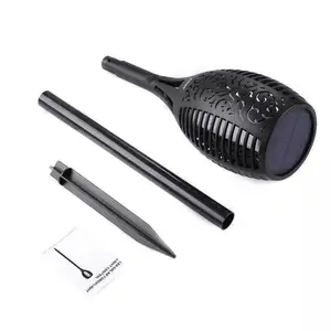 Luminária Para Jardim Luz Solar Efeito Tocha / Chama / Fogo Espeto Prova D'água 6 principais vendas espeto luz solar - №2