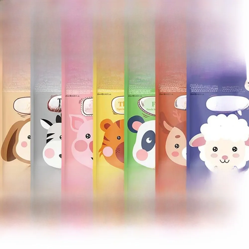 Masque facial avec animaux de dessin animé mignons, soin hydratant en profondeur pour la peau tendre