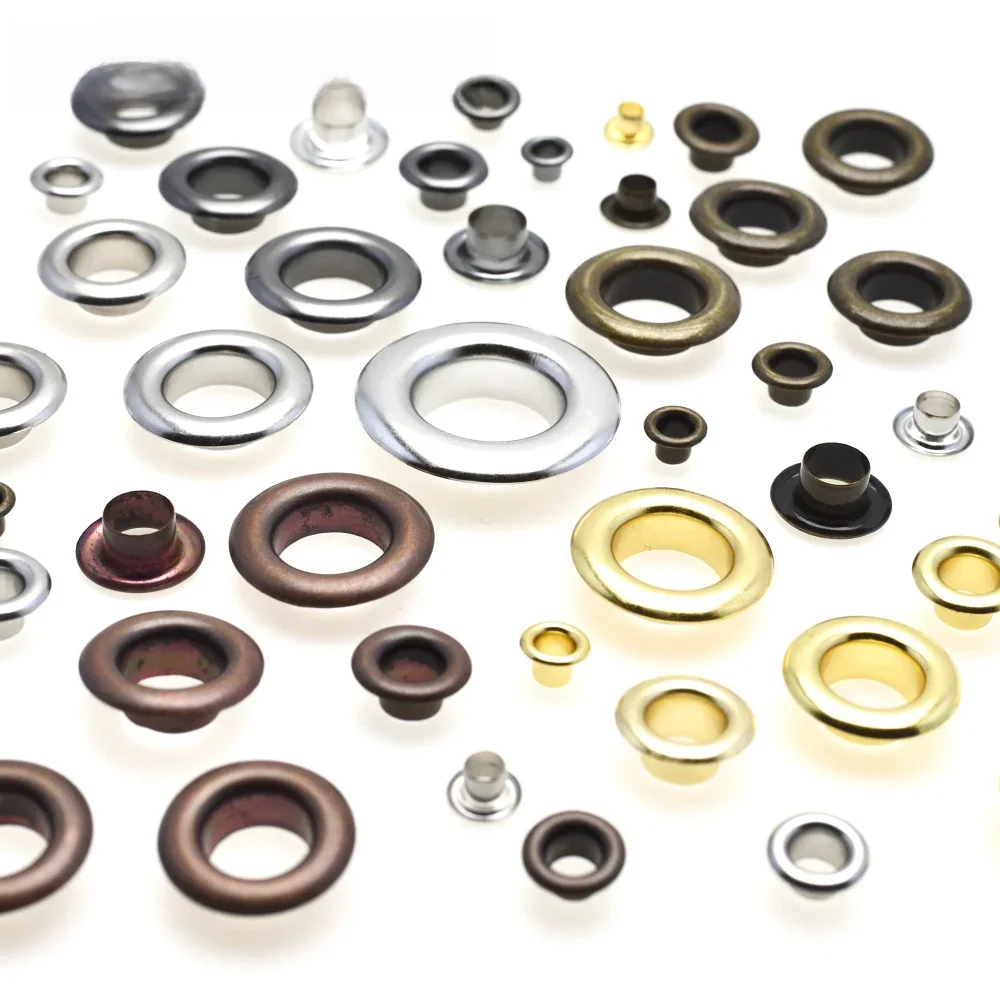100 stks/pak Metalen Oogjes Grommets 3 MM 4 MM 5 MM voor Leather Craft DIY Scrapbooking Schoenen Mode Praktische Accessoires - afbeelding 2
