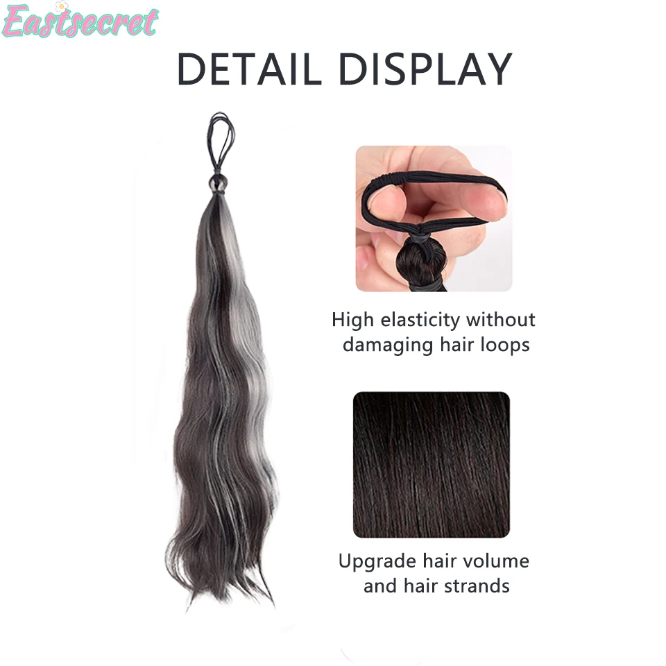 EASTSECRET-extensiones de cabello rizado de moño desordenado, peluca de anillo de Pelo elástico, moño sintético, Donut, cabeza de bola, peluca de anillo de pelo de moño alto