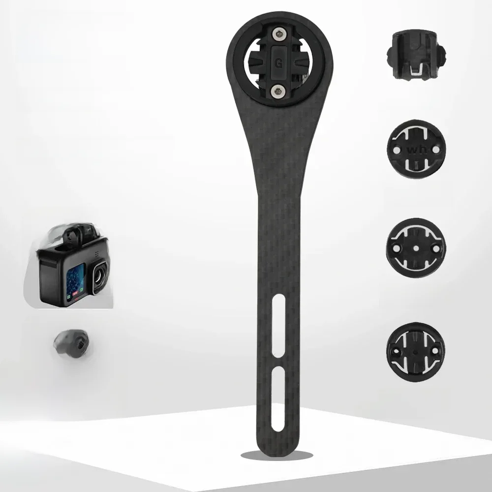 AliExpress riro RIRO Carbon Fiber Bike Computer Holder Road Bicycle Handlebar Stopwatch GPS Mount for Garmin Gopro Wahoo Bryton Light Stand