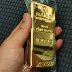 1:1 Copy RAND REFINERY 1000g Gold Bar 1kg Gold Bullion Replica Rand Bullion Jewelry Store Bank Display Anti-theft Sample