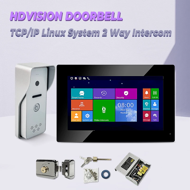 

TCP/IP Linux System Video Doorbell Camera IR Night Vision Smart Home Security HD Door Bell Two Way Intercom Villa Kit