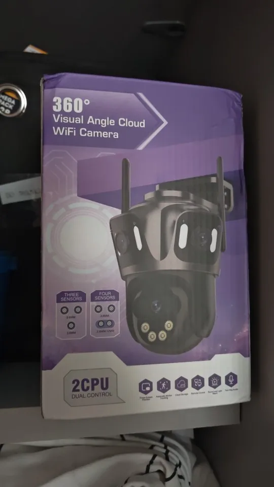 Three Screen WIFI IP Camera Outdoor 4K Dual Lens PTZ Camera Ai Human Detection IP66 Waterproof CCTV Video Security Camera iCsee photo review