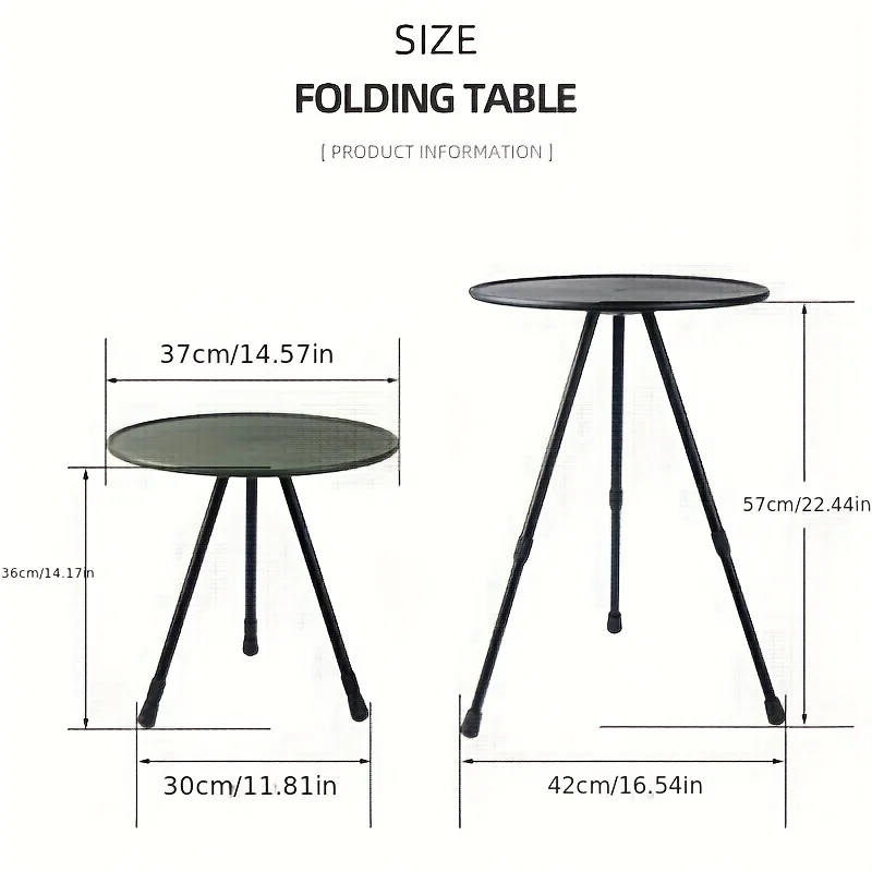 Table Télescopique Pliante Portable en Alliage d'Aluminium, Idéale pour Randonnée en Plein Air, Pique-Nique, Camping, Voyage, 1 Pièce