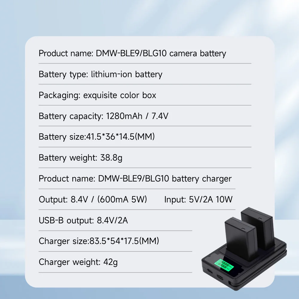 PALO DMW-BLG10E DMW BLE9 BLG10 Battery for Panasonic Lumix TZ100 LX100 GX7 GX80 TZ90 GX9 TZ80 TZ91 TZ92 TZ200 GF3 GF5 GF6 Camera