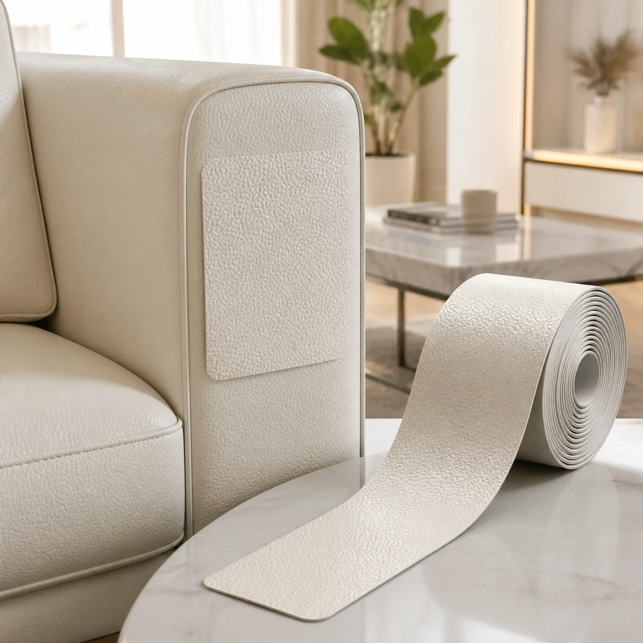Furniture Storage Stools, Dining Chairs, and Table Edge Surface Repair Pu Leather Self-Adhesive Repair Patches, Easy to Apply and Cut, Available in Multiple Sizes
