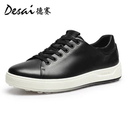 DS3035 Desai Men's Shoes Summer Leather Breathable Shoes Men's Thick Sole Lightweight Casual Shoes Men's Soft Sole Versatile Men