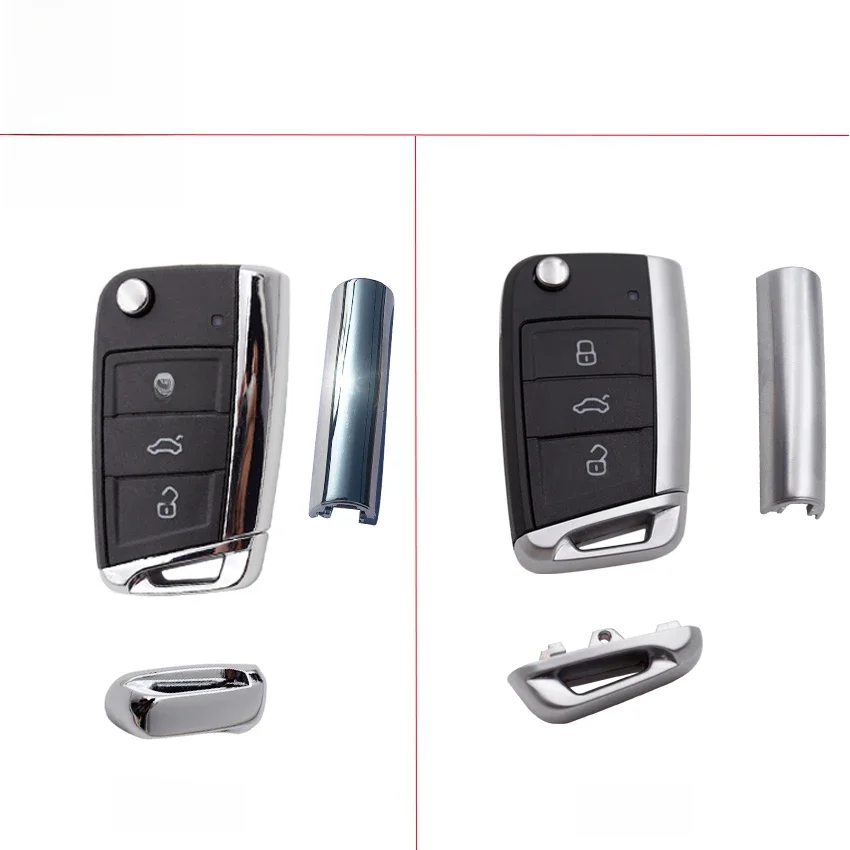 Xinyuexin Składana obudowa kluczyka samochodowego do Vw Gollf 7 MK7 do Skoda Octavia A7 do Seat Remote Keyless Auto Metal Part do Golf Mk7 — zdjęcie 2