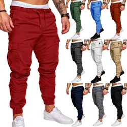 Calça skinny masculina moda casual, calça masculina, roupas de treino de ginástica, calções de streetwear Hip Hop, corredores, moletom, novo, 2023