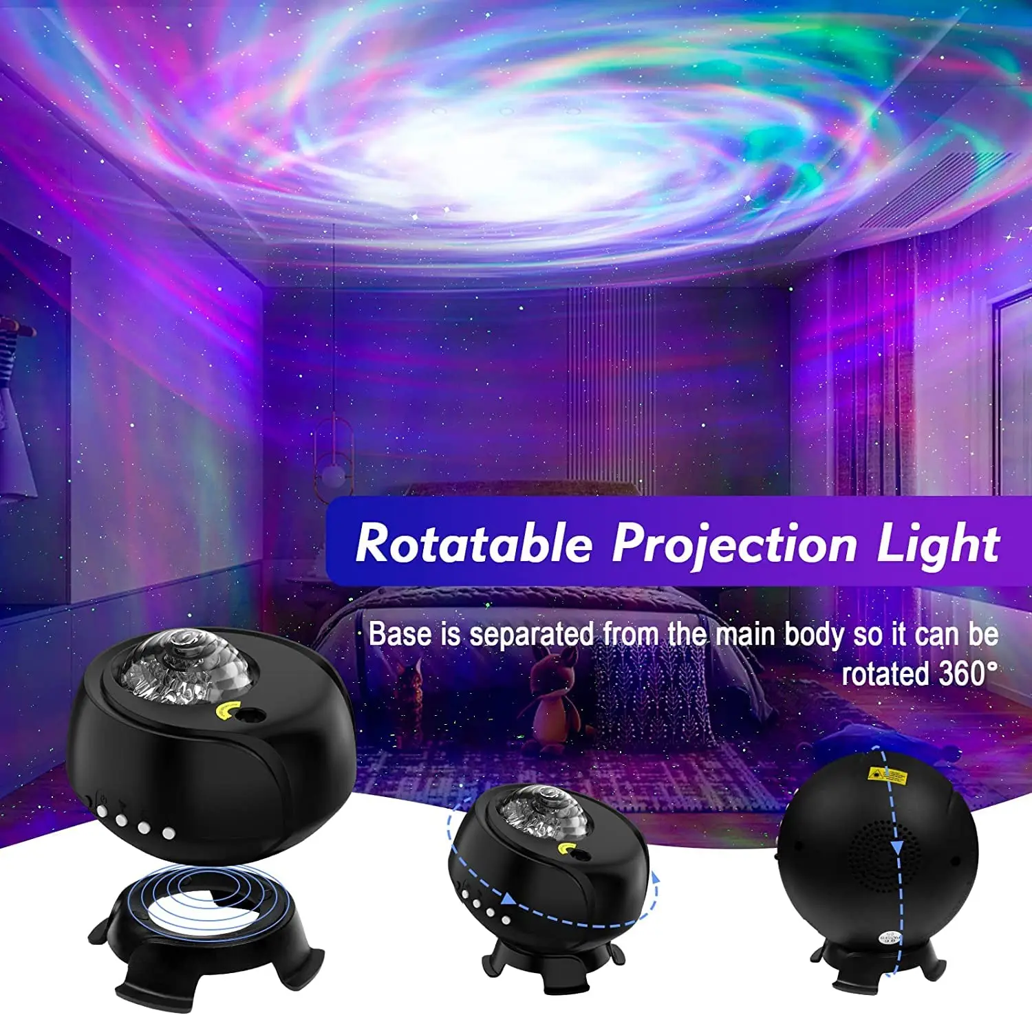 Star Projector, Galaxy Projector for Bedroom, Night Light with Remote Timer and Bluetooth Speaker,  Largest   Light Projector