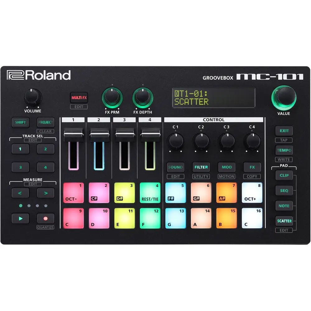 Novo em estoque na estação de trabalho de produção musical profissional Roland MC 707 Groovebox