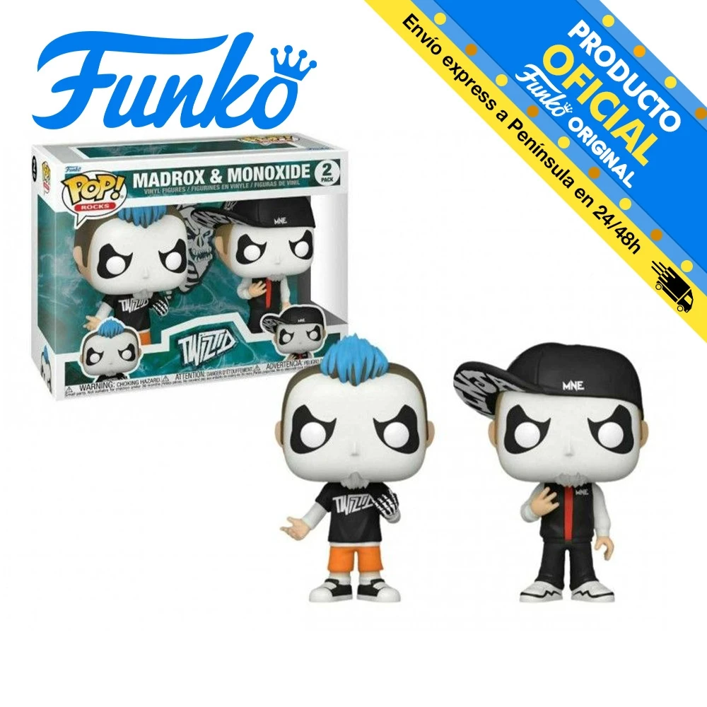 Funko Pop! Rocks: Twiztid - Madrox and Monoxide, 61446, N ° 2, original, toys, boys, girls, gifts, collector, dolls, shop, box, new, official license, woman, man, figures.