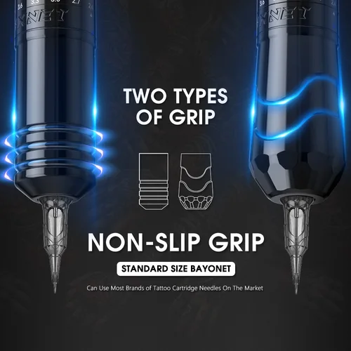 Imagen 2 del producto XNET Void-máquina de tatuaje inalámbrica profesional, pluma de 7 golpes ajustables de 2,4-4,2mm con agarre Extra, maquillaje corporal para artistas de tatuajes