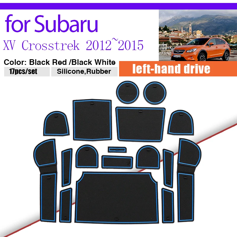 

Door Groove Pad for Subaru XV Crosstrek GP 2012~2015 2013 2014 Rubber Dust-proof Mat Cup Pad Gate Slot Car Sticker Accessorie