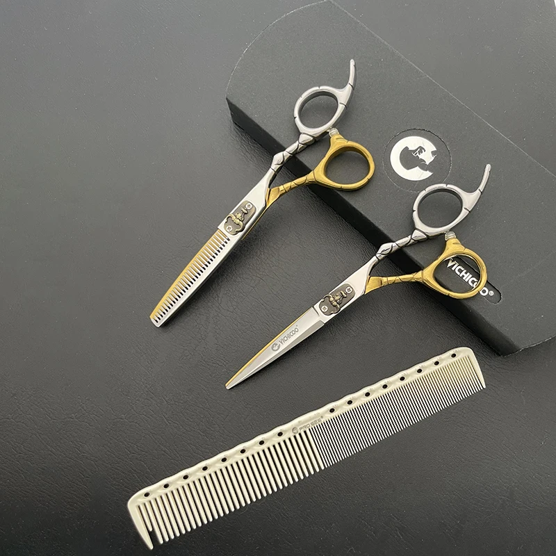 

VICHICOO VF5-60-630 9CR13 Steel Professional Hair Cutting & Thinning Scissors Barber Accessories Kit