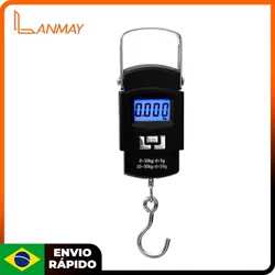 Lanmay Balança Portátil Digital Eletrônica Mão Mala Bagagem Pesca Até 50kg Ótima Precisão Venda Nacional Entrega Rápida