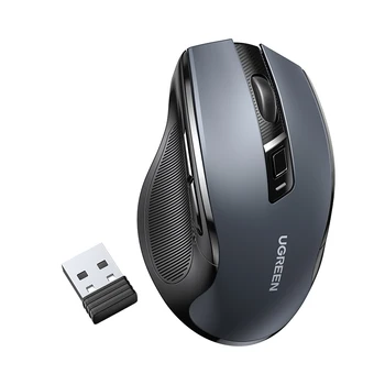 UGREEN Wireless Mouse Bluetooth5.0 Mouse Ergonomic 4000DPI 6 Mute Buttons Mouse For…