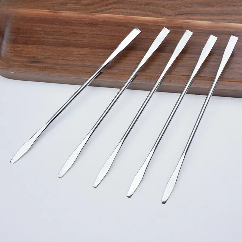 Spatule de Toner de maquillage à double tête en acier inoxydable, bâton de mélange de crème de fond de teint, outil de mélange de cosmétiques, 1/2/3/5 pièces