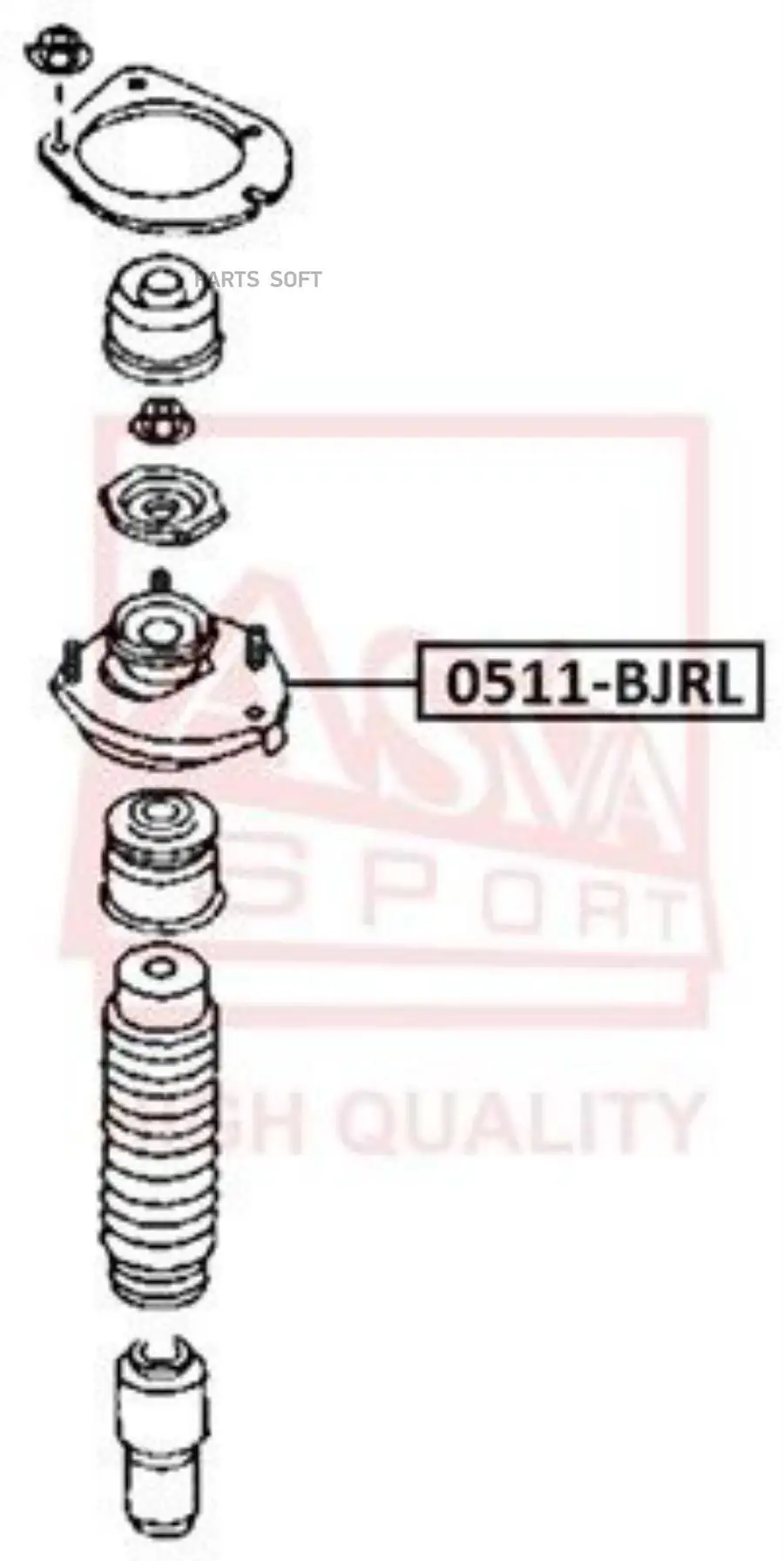 ASVA 0511-BJRL – מדריך מפורט לבדיקת מוטות שיפוע ל-Mazda 323 VI (1998–2004)
