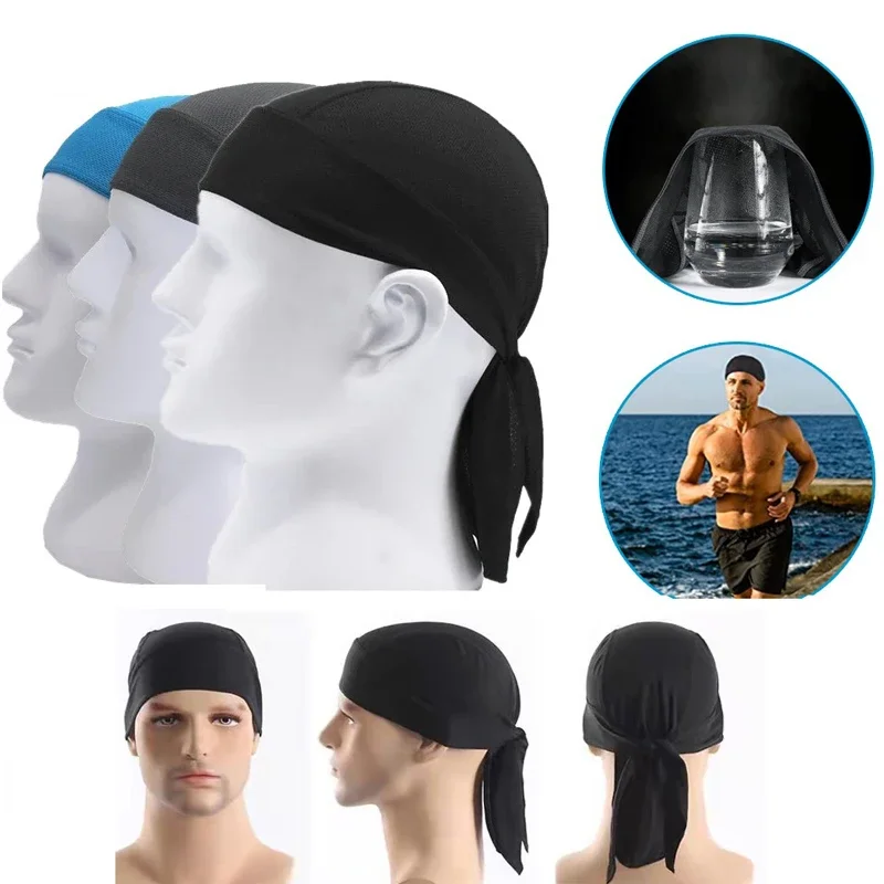 AliExpress MOONBIFFY Quick Dry Pure Cycling Durag Head Scarf Summer Men Running Riding Bandana Headscarf Ciclismo Pirate