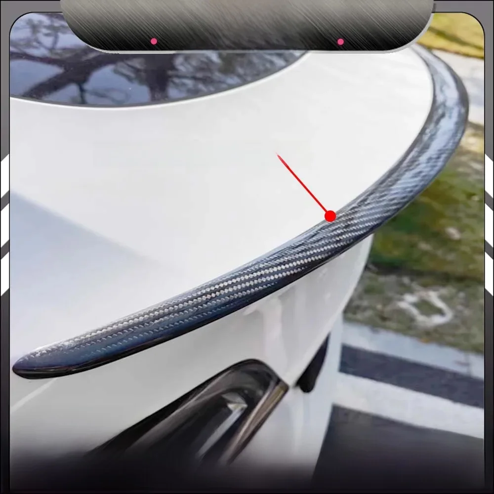 Dla Tesla Model Y 2024 Spoiler Skrzydła bagażnika z prawdziwego włókna węglowego Dla Model 3 Highland 2024 Akcesoria Model S Tail Fin — zdjęcie 2