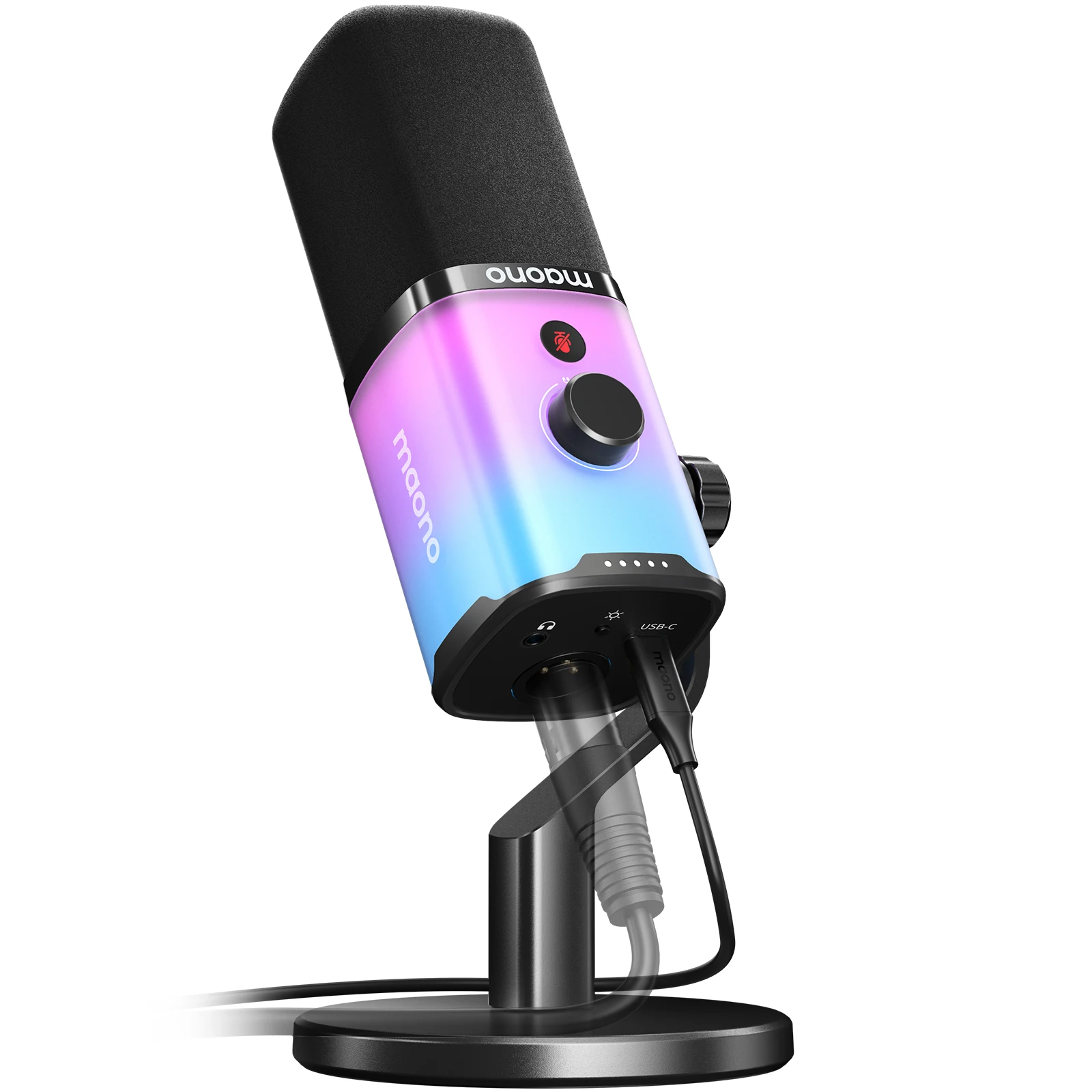 Maano USB XLR Dynamic Gaming Microphone for Recording PD100X RGB for Broadcasting