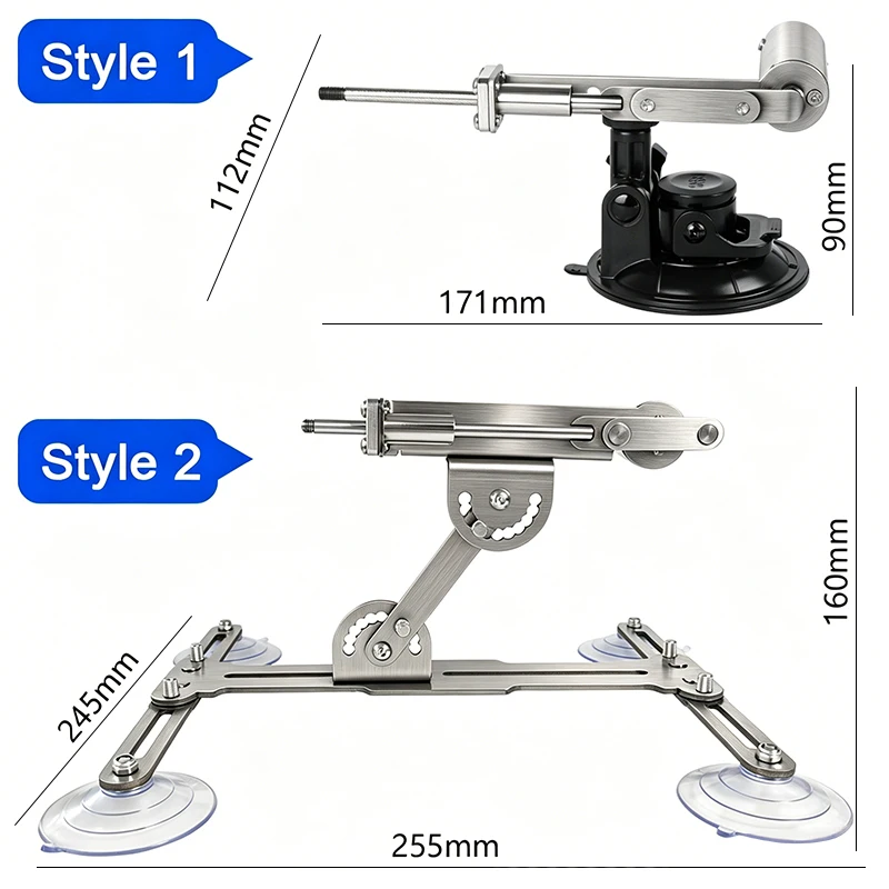 Portable Mini Telescopic Linear Actuator Motor With Foldable Stainless Steel Bracket or 90mm Suction Cup Compact & Easy to Store