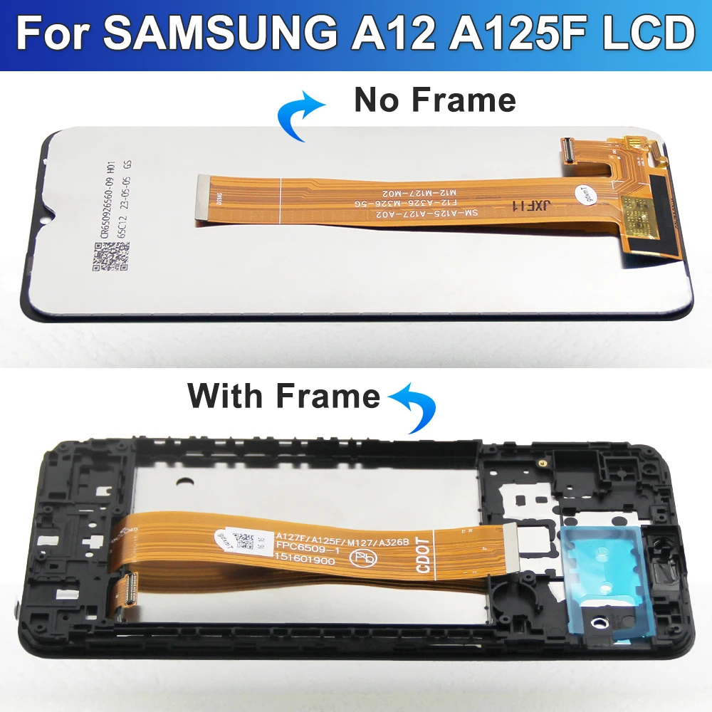 6.5\'\' For Samsung A12 LCD A125F SM-A125F A125 Display Touch Screen Digitizer Assembly For Samsung A12 Screen Replacement