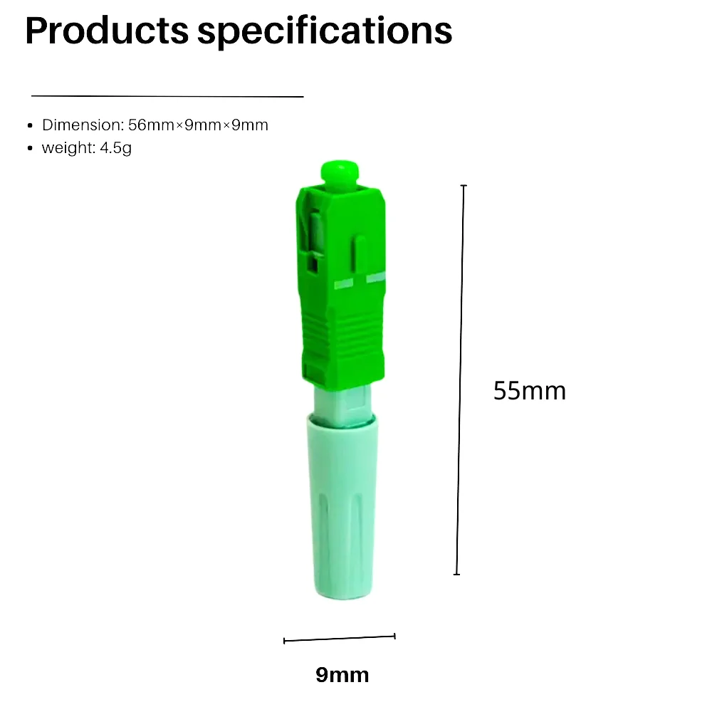 Sc apc sm conector óptico monomodo, ftth ferramenta fria, conector rápido de fibra óptica, alta qualidade