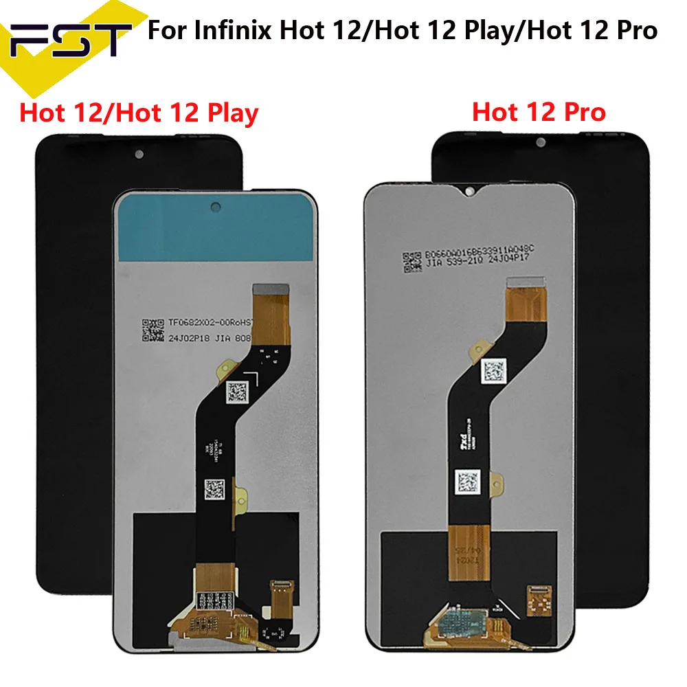 For Infinix Hot 12 Hot 12 Play X6816 X6817 LCD Display Touch Screen Digitizer Panel Assembly For Infinix Hot12 Pro X668C LCD