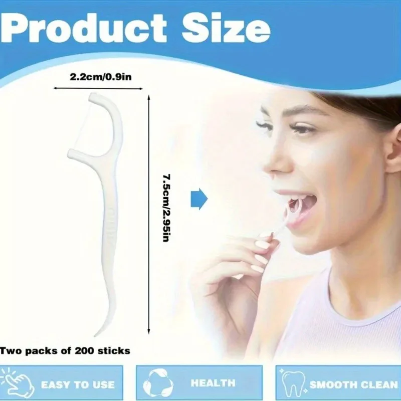 50/100PCS Portable Disposable Dental Floss Picks Deep Clean Interdental Sticks Daily Oral Care Travel Teeth Cleaning Tool Set