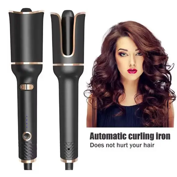 Automatic Curling Iron with 22 Mm Arc Shape for Women Hair Styling Tool Easy to Use No Need to Rotate