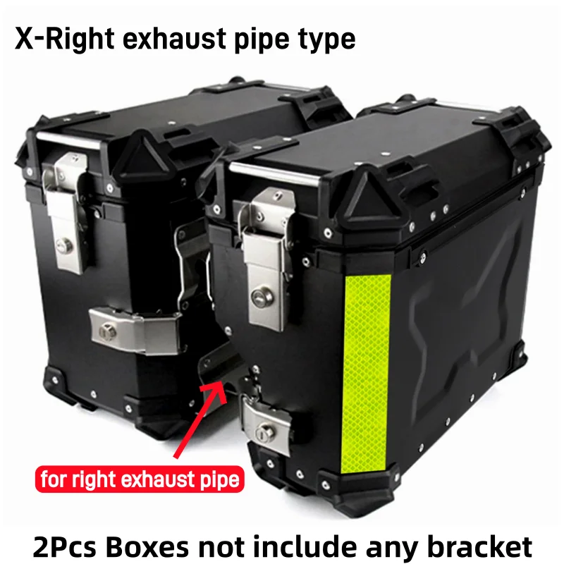 38L Motorcycle Side Box Quick-lock Aluminium Moto Bagagekoffer Zadeltassen Toolbox Fit SW-MOTECH Beugel, niet Fit Originele Rack