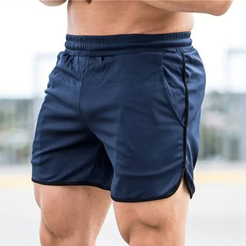 2024 NEW Letnie spodenki do biegania Mężczyźni Sportowe spodenki do biegania Fitness Szybkoschnące męskie spodenki na siłownię Męskie spodenki siatkowe Siłownie Spodenki Męskie spodnie dresowe — zdjęcie 2