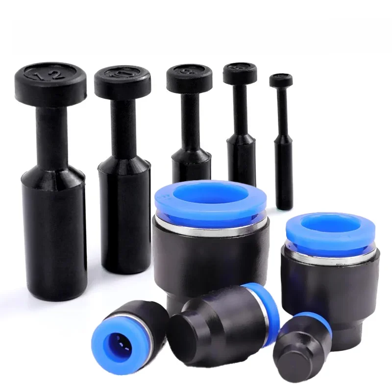 Raccords à Bouchon Pneumatique Rapide en Nylon PP PPF, Tube Push Fit, Joint Anti-Poussière, Connecteur de Ligne d'Air, 4/6/8/10/12mm, 20/50 Pièces