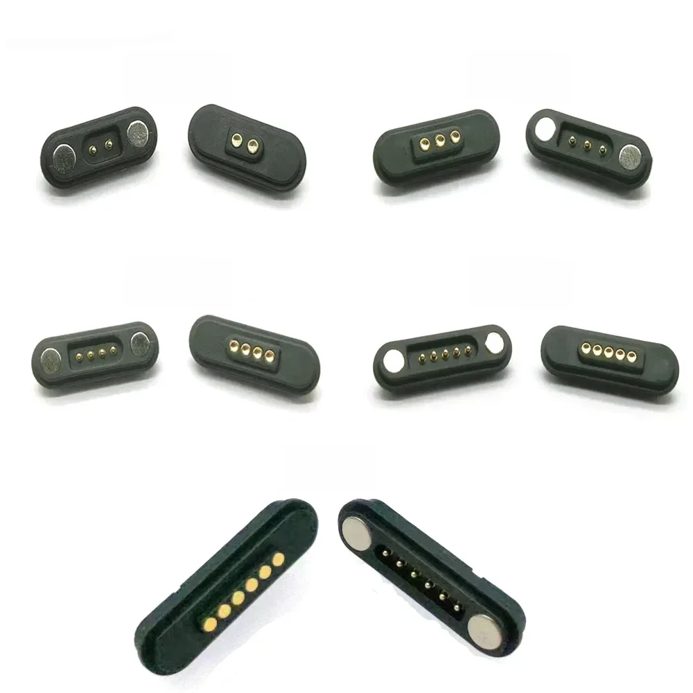 Connecteur magnétique 2 3 4 5 6 pôles Pogopin mâle femelle 2A, broche Pogo à ressort, tampon étanche, connecteur de charge d'alimentation cc