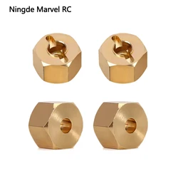 4 Pcs Brass Weighted Wheel Hex Hub 8/9/10MM For 1/10 Rc Crawler Vehicle Axial SCX10 90046 RR10 RGT 86100 MST UTB18 Parts