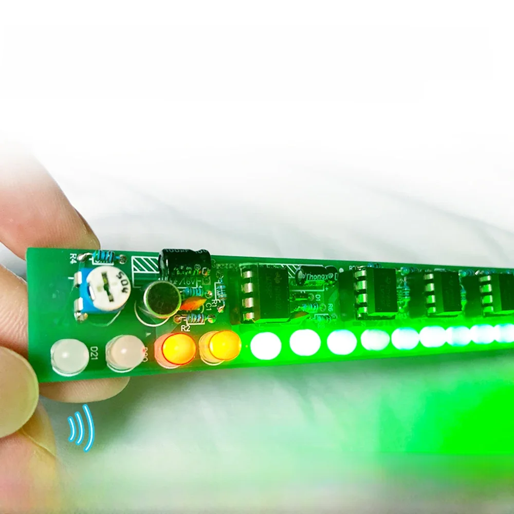 Zestaw lampy USB Voice Dontrolled Audio Spectrum DC 5-12V LED Wskaźnik poziomu głośności Płytka wyświetlacza Muzyka Audio Płytka drukowana Zestaw DIY — zdjęcie 2